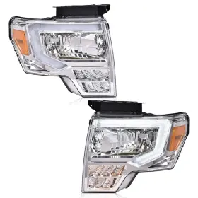 Cnnell0720-254 Cnnell Fits For 2009-2014 Ford F150 F-150 Led Drl Tube Headlights Head Lamps Cnnell0720-254 Cnnell Fits For 2009-2014 Ford F150 F-150 Led Drl Tube Headlights Head Lamps