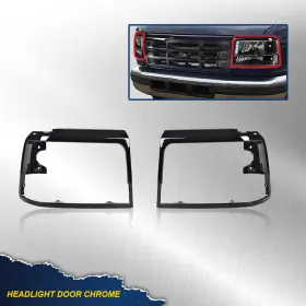 13064 Cnnell F3tz Black Left And Right Headlight Trim Bezels Fit For Ford Bronco F150 F250 F350 F450 13064 Cnnell F3tz Black Left And Right Headlight Trim Bezels Fit For Ford Bronco F150 F250 F350 F450
