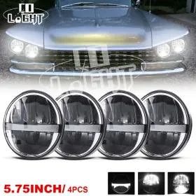 Colight 094759795423 4pcs 5.75 Inch Led Headlights Drl Hi/lo Beam Lamps Dot For Buick Electra Wildcat Colight 094759795423 4pcs 5.75 Inch Led Headlights Drl Hi/lo Beam Lamps Dot For Buick Electra Wildcat