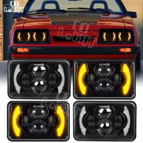 46001b4m02 Colight 4pcs 4x6 Inch Led Headlights Fit Ford Mustang 1979 1980 1981 1982 1983 1984-1986
