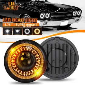 5649849 Colight 5.75 Inch Led Headlights Hi/lo Beam Halo Drl For Chevy Chevelle 1964-1970