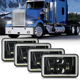 T001zq Colight 4pcs 4x6 Inch Led Headlights Hi/lo Beam For Peterbilt Freightliner Kenworth Truck T001zq Colight 4pcs 4x6 Inch Led Headlights Hi/lo Beam For Peterbilt Freightliner Kenworth Truck