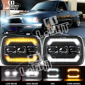 T002v-b-122 Colight Dot Pair 120w 5x7ftft 7x6 Led Headlights Drl For Toyota Pickup 82-95 Tacoma Celica