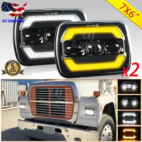 T002v-b Colight For Ford L9000 L800 Ln700 Trucks 2pcs 7x6 Inch 5x7 Led Headlights High/low Beam Drl T002v-b Colight For Ford L9000 L800 Ln700 Trucks 2pcs 7x6 Inch 5x7 Led Headlights High/low Beam Drl