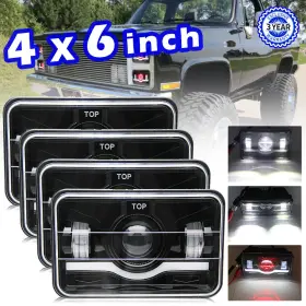 Too1nb4c Colight 4pcs 4x6ftft Inch Led Headlights Drl Hi-lo Beam For Chevrolet Blazer C10 C20 S10 Too1nb4c Colight 4pcs 4x6ftft Inch Led Headlights Drl Hi-lo Beam For Chevrolet Blazer C10 C20 S10