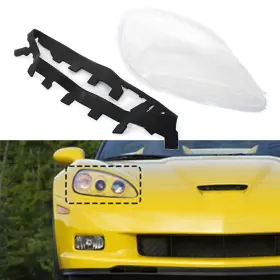 Comebuybestusa 311000253069 Headlight Lens Cover Head Lamp Clear Fit Chevrolet Corvette C6 2005-2013