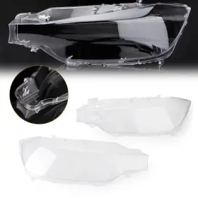 Comebuybestusa 550722642021 2pcs Headlight Head Lamp Light Transparent Lens Lenses For Bmw F30 2013-2016 Go