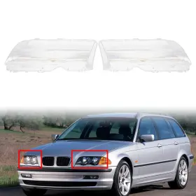 Comebuybestusa 550735971958 Headlight Lens Cover Transparent For Bmw 3 Series E46 4 Door Sedan 1998-2001 Usa