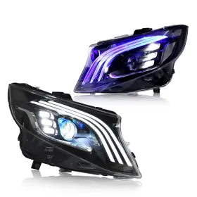 W447 Cool-motor 2017-2022 Led Headlights For Mercedes Benz Metris Vito Front Lamps Assembly