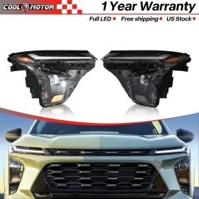 42865175 Coolmotor Headlight With Led Drl Projector For 2024 2025 Chevy Trax Lt Rs Active Left Right