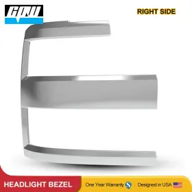 Cpw 704771224404 Chrome Headlight Bezel Cover For 2015-2019 Chevy Silverado 2500hd 3500hd Right Cpw 704771224404 Chrome Headlight Bezel Cover For 2015-2019 Chevy Silverado 2500hd 3500hd Right