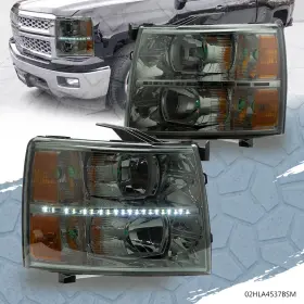 Big20260210-116 Crossdesign Fit For 07-14 Silverado 1500 2500 3500 Led Drl Strip Amber Corner Headlight