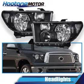 Big20260309-78 Crossdesign Fits 2007-2013 Toyota Tundra 2008-2017 Sequoia Headlights Headlamp Clear Lens