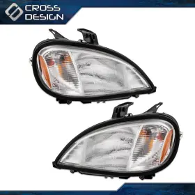 Ht-02hla2904zwt Crossdesign Fit For 1996-2004 Freightliner Columbia Truck Headlight Lamps Left And Right Side