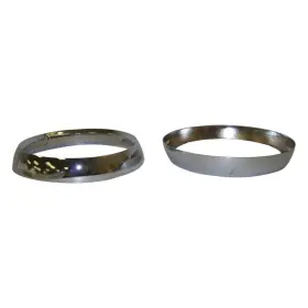 5460087k Crown Automotive Head Lamp Bezel Set In Chrome For 1972-1986 Jeep Cj Series