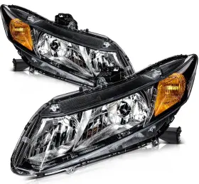 12227642 Csdex Left Right Headlights Assembly For 2012-2013 Honda Civic 2dr/2012-2015 4dr