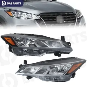 Ns6232112 Dasparts For 2021-2023 Nissan Kicks Headlights Headlamps Halogen Chrome Left Right Pair
