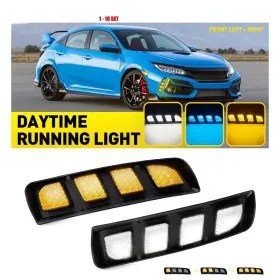 Civic17 Delightworld9 Professional C2021 2-20pc Flowing Amber White Blue Led Daytime Running Lights For Honda C21