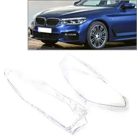 Dreamhighhus 550729552590 Pair Headlight Headlamp Lens Cover For Bmw 5 Series G30 G31 G38 2016-2019 Clear