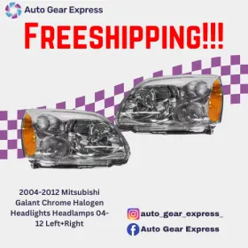 Mi2502127 Dtmoto 2004-2012 Mitsubishi Galant Chrome Halogen Headlights Headlamps 04-12 Left Right