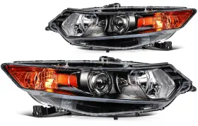 Du129095rall Durall For 2009-2014 Acura Tsx Cu2 L R Side Black Housing Headlights Assembly Pair Du129095rall Durall For 2009-2014 Acura Tsx Cu2 L R Side Black Housing Headlights Assembly Pair