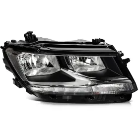 Du129983rall Durall For 2021-2018 Vw Tiguan Right Side With Led Drl Black Housing Headlight Assembly