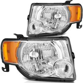 Du162178rall Durall For Ford Escape 2008 2009-2012 Chrome Housing Corner Headlights Assembly Pair Du162178rall Durall For Ford Escape 2008 2009-2012 Chrome Housing Corner Headlights Assembly Pair