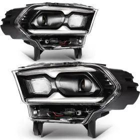 Du845119rall Durall For 2021-2024 Dodge Durango Black Housing With Led Drl Headlights Assembly Pair Du845119rall Durall For 2021-2024 Dodge Durango Black Housing With Led Drl Headlights Assembly Pair