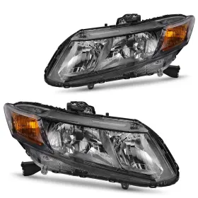 Dwha0105 Dwvo Headlight Assembly 2012-2015 Honda Civic Black
