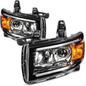 Ecar847911p01 E-carpartstore 2pcs Headlights Assembly With Drl Projector For 2015-2022 Gmc Canyon Black Housing Ecar847911p01 E-carpartstore 2pcs Headlights Assembly With Drl Projector For 2015-2022 Gmc Canyon Black Housing