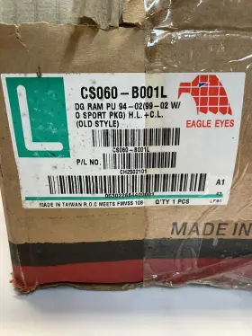 1a-lhl-00421 Eagle Eyes Cs060-b001l Doge Ram Headlight Left/ Passenger Side New 94-02