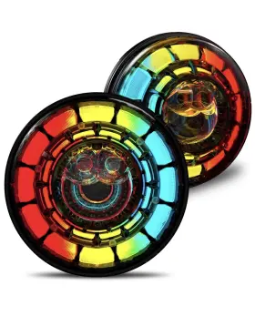 Eastline Led 692090441339 Dot/sae 7 Inch Rgb Headlights App Control For Jeep Wrangler Jk Jku 1997-2018
