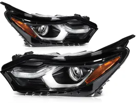 Hk12820901cp Eccpp Headlights Assembly Left Right For 2020-2018 Chevy Equinox Black Housing Pair