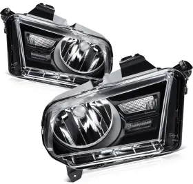 Hk12833101cp Eccpp For 2010 11-14 Ford Mustang Black Housing Left Right Pair Headlights Assembly Hk12833101cp Eccpp For 2010 11-14 Ford Mustang Black Housing Left Right Pair Headlights Assembly