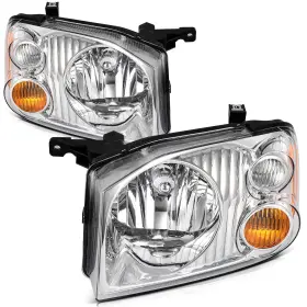 Hk12912801cp Eccpp For Nissan Frontier 2001-2004 Chrome Housing Left Right Headlights Assembly