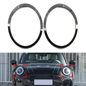 51137149905 Efmotorshop 1 Pair Glossy Black Headlight Trim Ring For Mini Cooper R55 R56 R57 R58 R59 Us