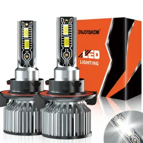 Enjoyakom 298004943540 2x H13 9008 Led Headlight Super Bright Bulbs Kit 420000lm White Hi-lo Beam 6500k Enjoyakom 298004943540 2x H13 9008 Led Headlight Super Bright Bulbs Kit 420000lm White Hi-lo Beam 6500k