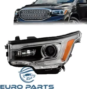 Gm2503517 Europarts For 2017-2019 Gmc Acadia Sl Passenger Headlight Assy Chrome Without Led Drl R Lh
