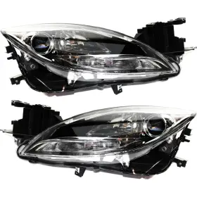 14492619 Evan-fischer Headlight Assembly Set For 2011-13 Mazda 6 Left And Right Composite Halogen