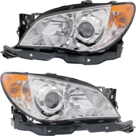 14858912 Evan-fischer Headlight Set For 2007 Subaru Impreza Left And Right With Bulb 2pc Halogen