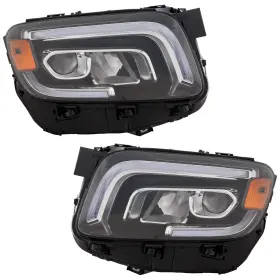 17820882 Evan-fischer Set Of 2 Headlights Driving Head Lights Headlamps Driver And Passenger Side Pair