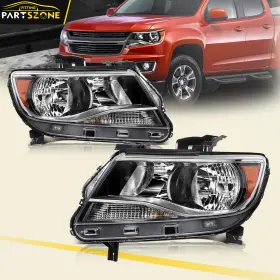 Ft128243g01 Fitting Partszone Headlight Assembly For 2015-2020 Chevy Colorado 4-door Extra Cab Left Right Pair