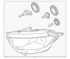 Gn1z-13008-ad Ford Genuine Headlamp Assembly