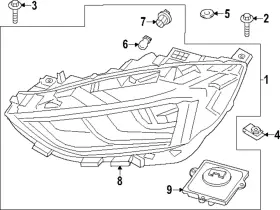 Kt4z-13008-ax Ford Genuine Headlamp Assembly