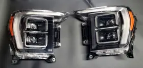 Ml3v-13e017-xb Ford Oem 2021-2023 F150 Adaptive Dual Led Raptor Headlight -set- Ml3v-13e016/17