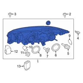 Dt1z13008p Ford Oe For Transit Connect 14-18 Front Right Headlight Assembly Dt1z13008p Ford Oe For Transit Connect 14-18 Front Right Headlight Assembly