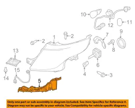 Bb5z17c972a Ford Oem Explorer Headlight Head Light Lamp-support Bracket Right