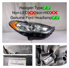 Hs73-13w020-ak Ford Oem Hs73-13w029-al 2017 2018 2019 2020 Fusion Headlight Right Rh Halogen