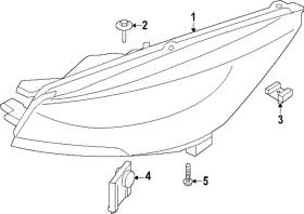 Ford Pj6z-13008-d Genuine Headlamp Assembly