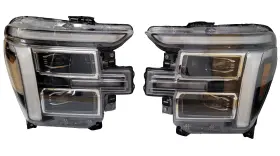 Rl34-13e016-a Ford Oem 2024-2025 F-150 Chrome Led Rh&lh Headlight Set Rl34-13e016 /rl34-13e017